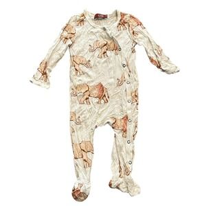 Milkbarn 6-9 Months Baby Girls Footie Onepiece Elephants‎ in Tutus Ballet 4